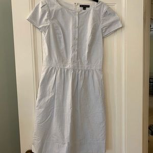Brooks brothers blue and white striped s/sl dress